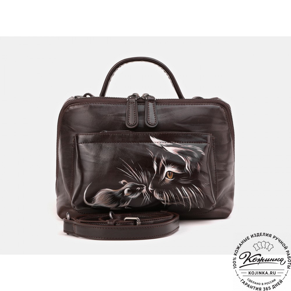 Женская кожаная сумка "Крис" "Знакомство"