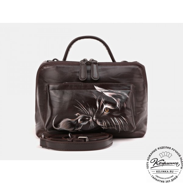 Женская кожаная сумка "Крис" "Знакомство". фото 1