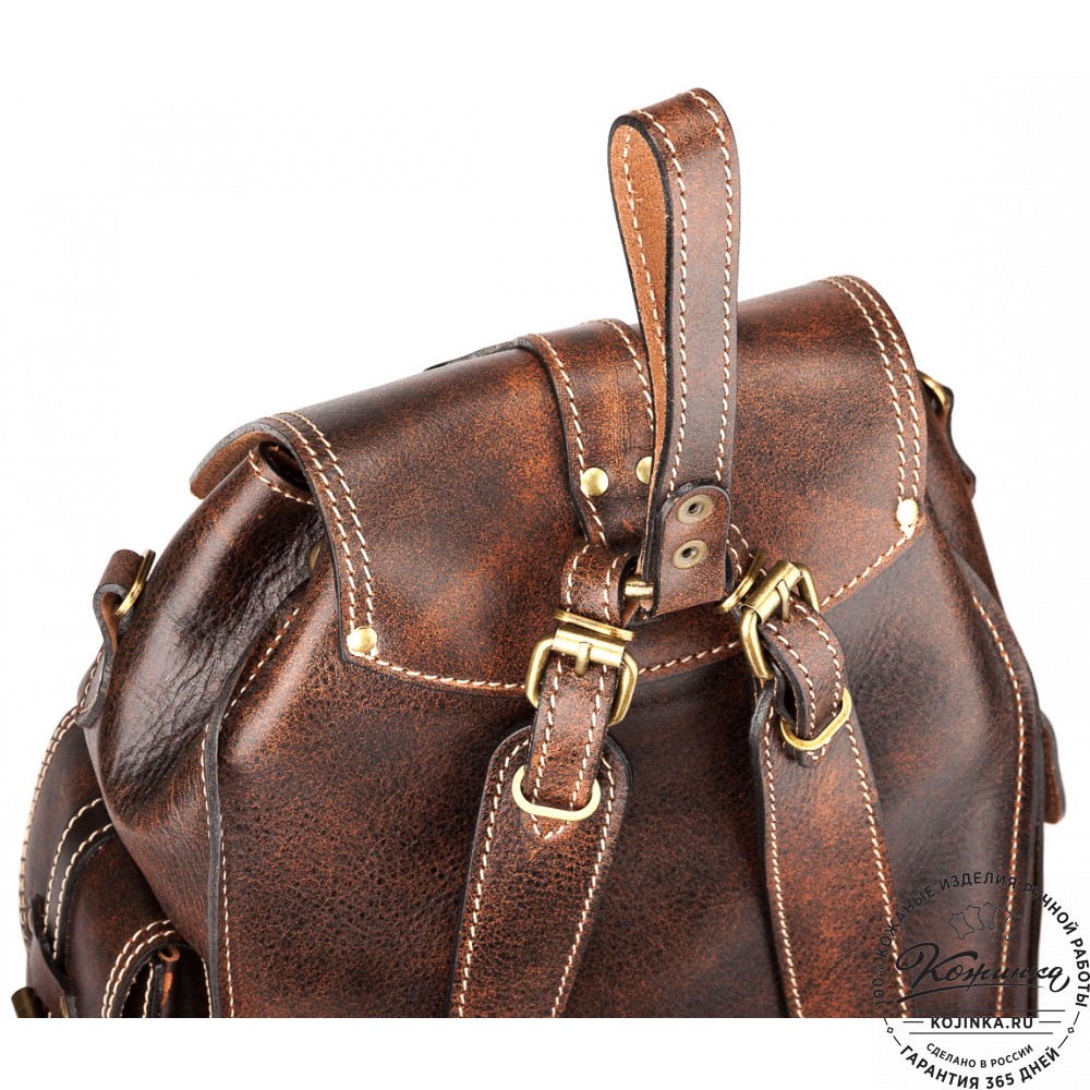 Кожаный рюкзак "Патриот" (коричневый эксклюзив)