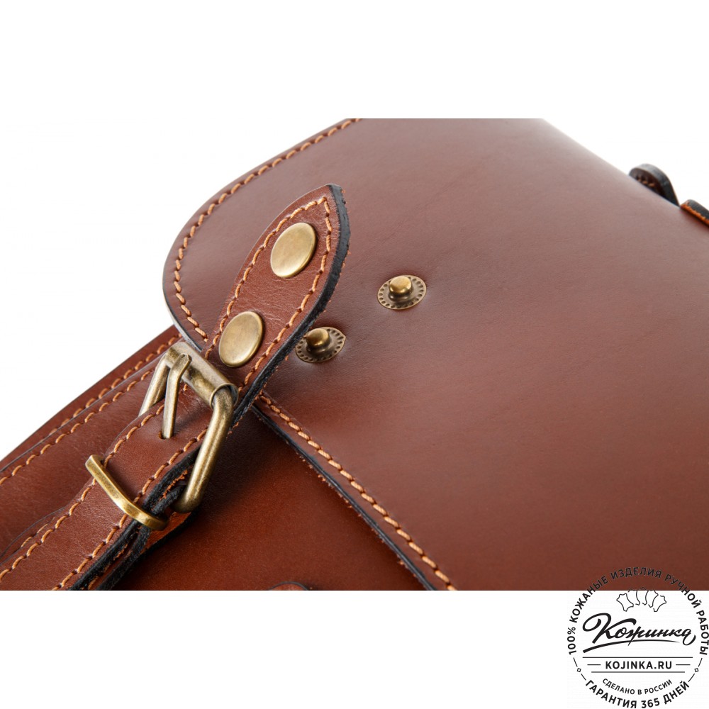 Кожаный портфель "Сатчел"  (коричневый)