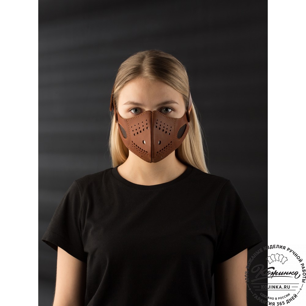 Кожаная маска Бионик (коричневая)