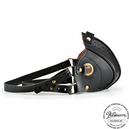 Кожаная маска Азимут (чёрная)