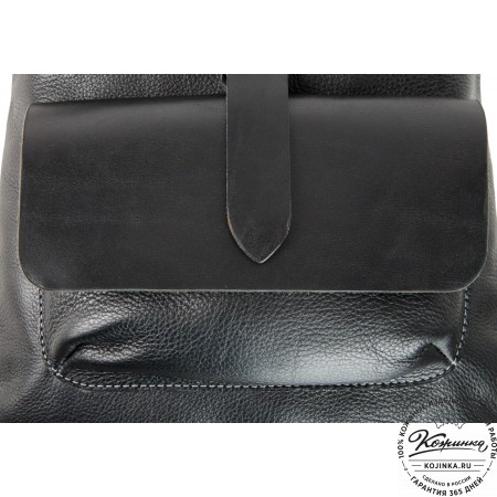 Кожаный рюкзак "Gray" (черный)