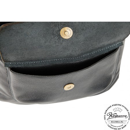 Кожаный рюкзак "Gray" (черный)