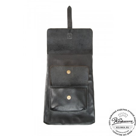 Кожаный рюкзак "Gray" (черный)