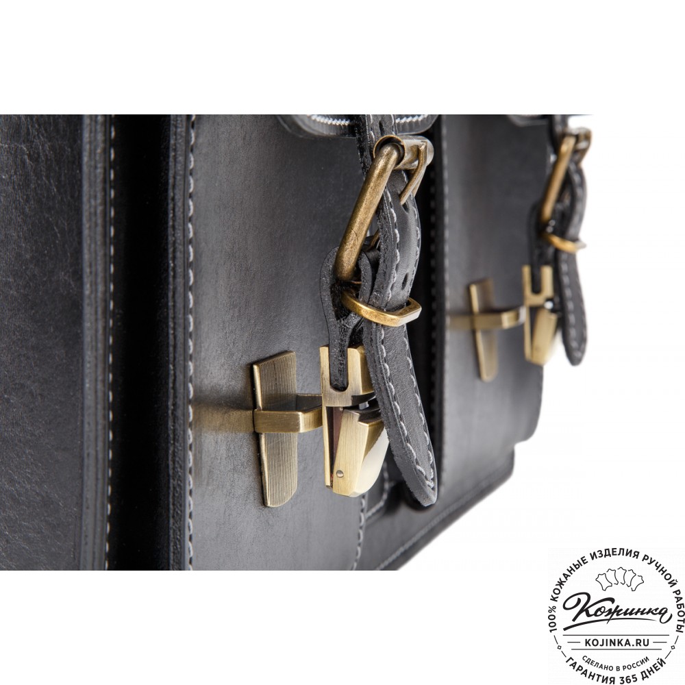 Кожаный портфель "Юрист"  (черный)