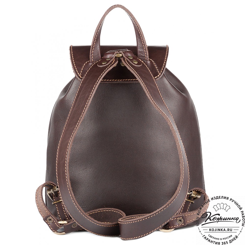 Кожаный рюкзак "Пилот" (темно-коричневый)