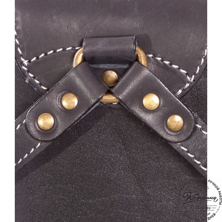 Женский кожаный рюкзак "Колибри" (черный)