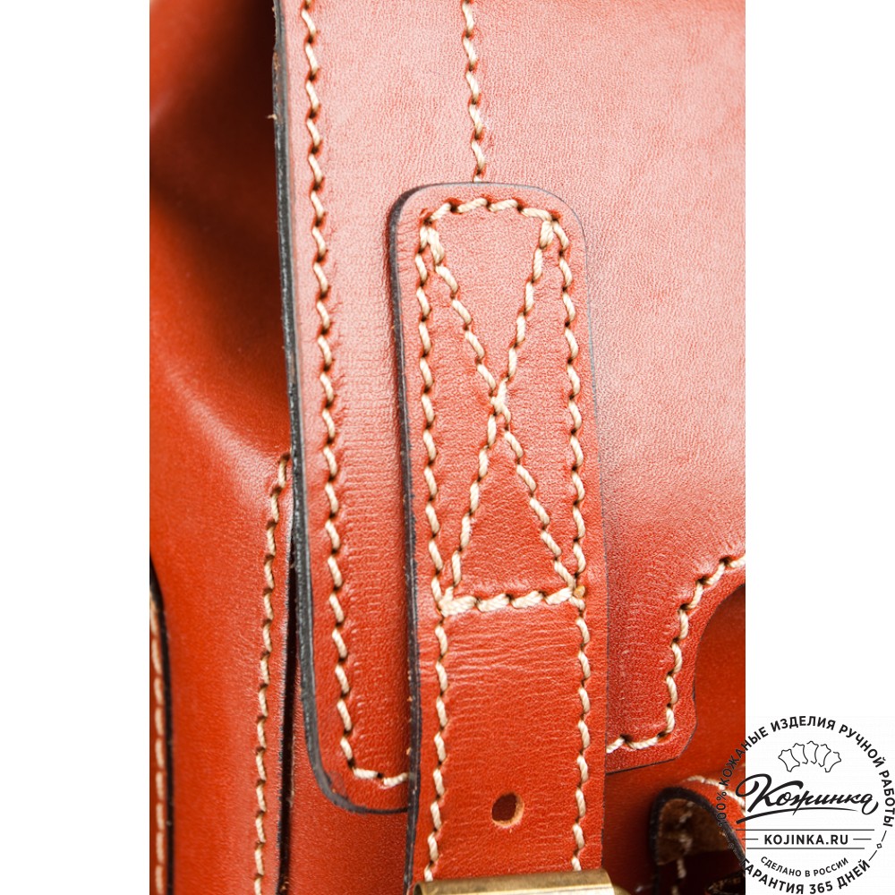 Кожаный рюкзак "Кэмэл" (тёмно рыжий)