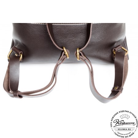 Кожаный рюкзак "Спэйс" (темно-коричневый)