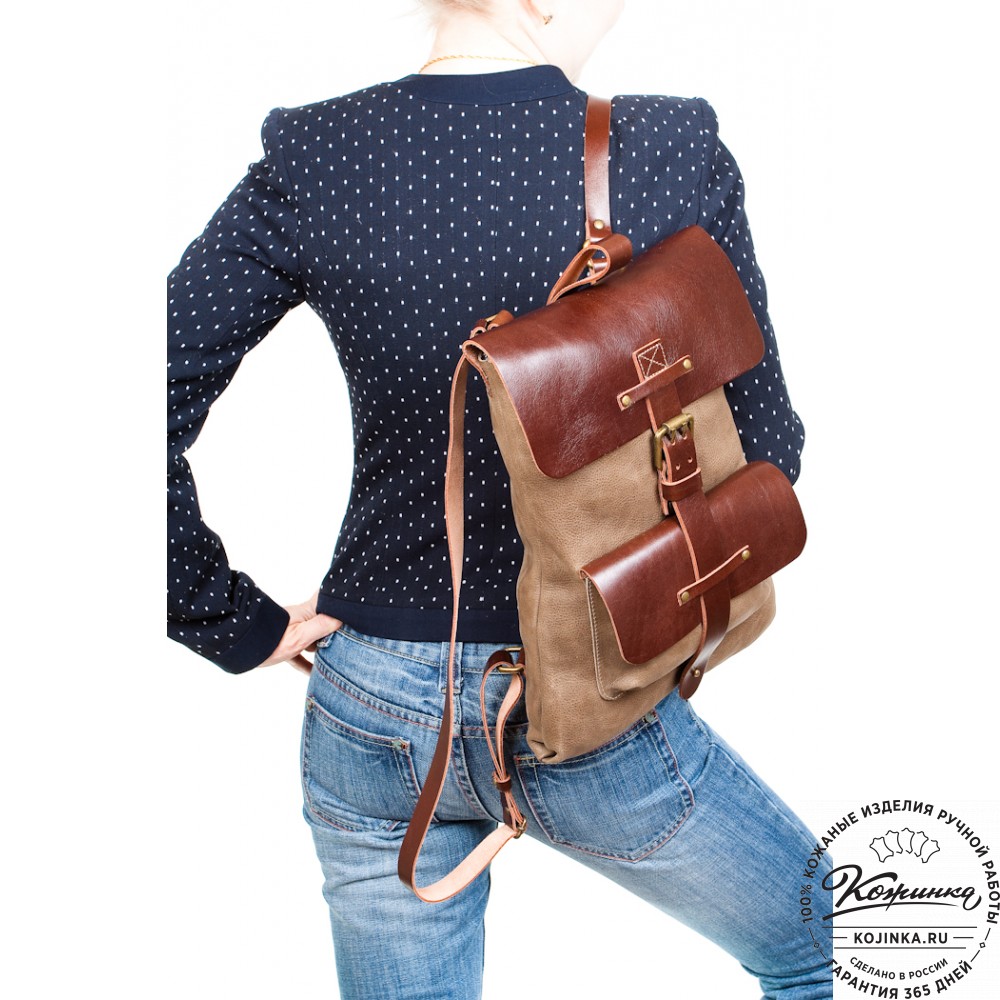 Кожаный рюкзак "Gray" (темно-коричневый)