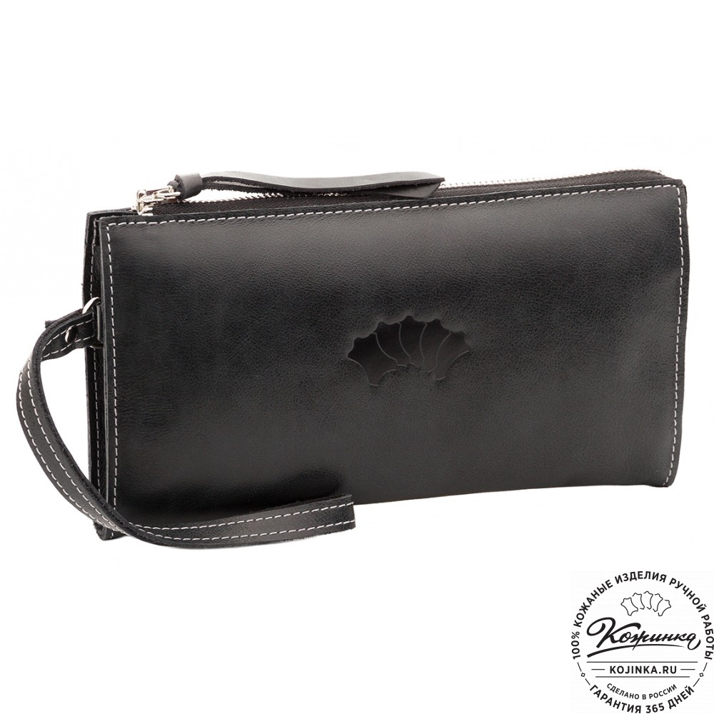 Кожаный клатч  Москва (черный)