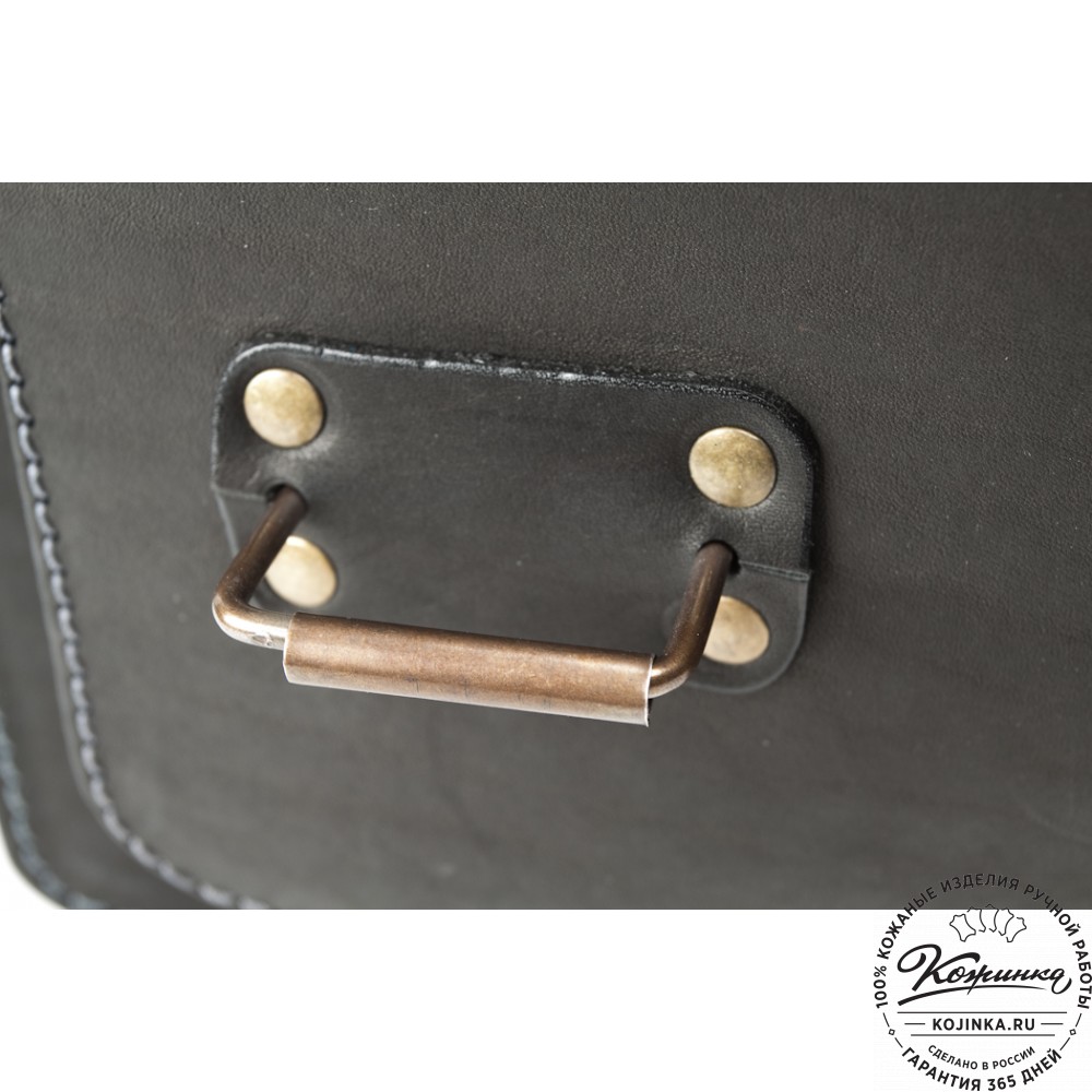 Кожаный портфель "Француз" (черный)