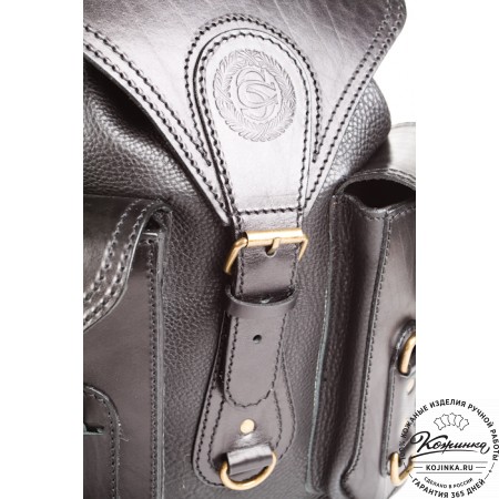 Кожаный рюкзак "Стиль 1" (чёрный)