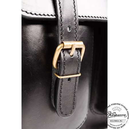 Кожаный рюкзак "Пехотинец" (чёрный)