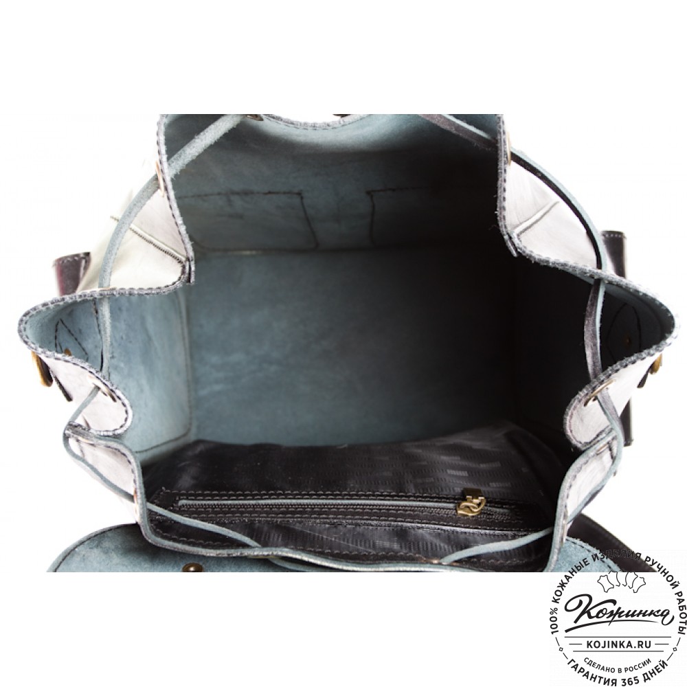 Кожаный рюкзак "Пехотинец" (чёрный)