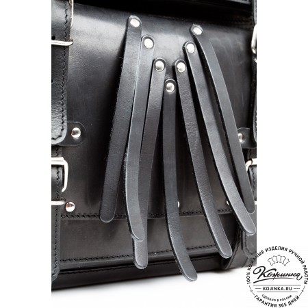 Мужской кожаный рюкзак "Легион-Харлей" (черный)