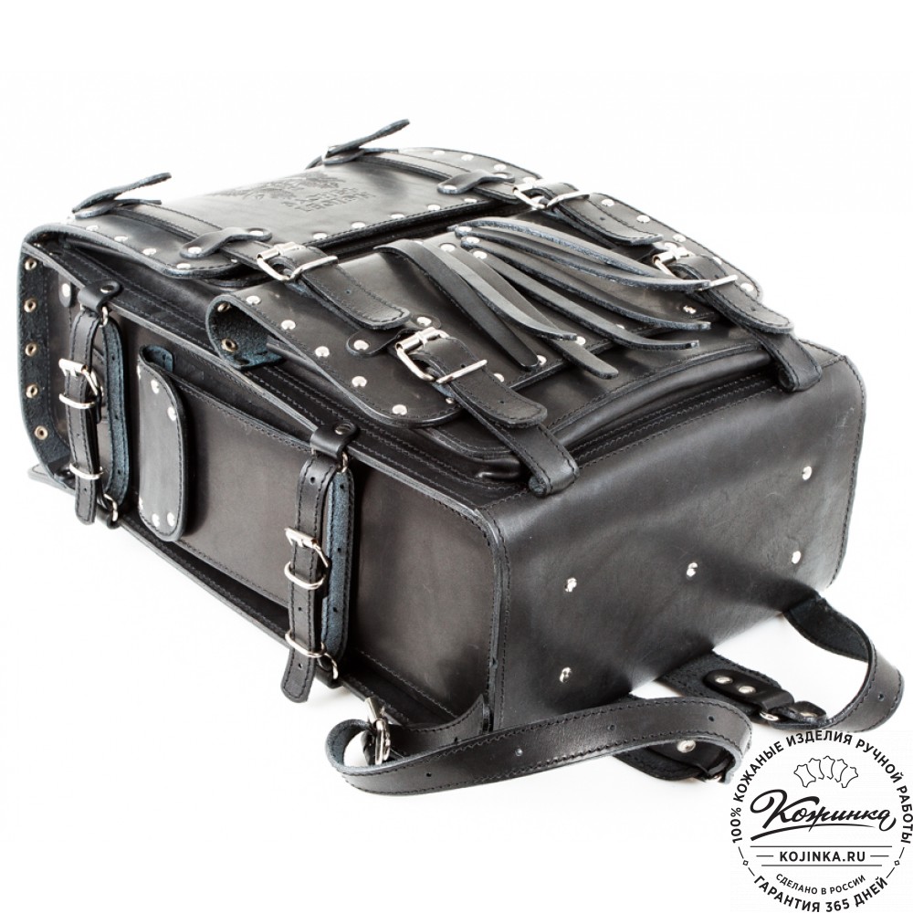 Мужской кожаный рюкзак "Легион-Харлей" (черный)
