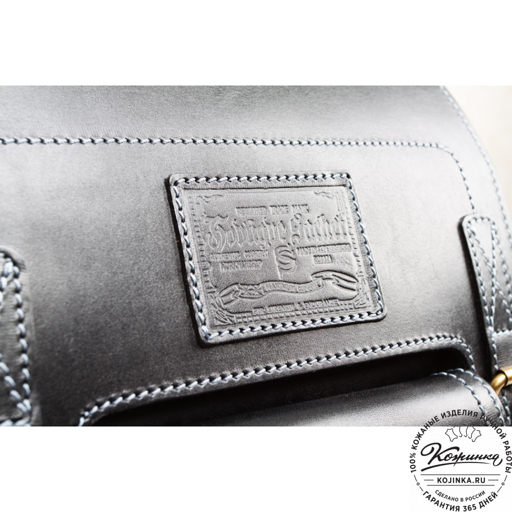 Кожаный рюкзак "Кэмэл" (чёрный)