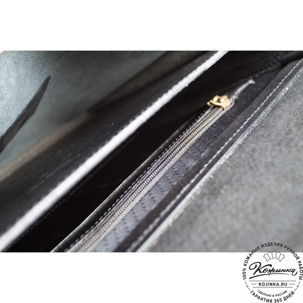 Деловой кожаный портфель "Мини" (тёмно-рыжий)