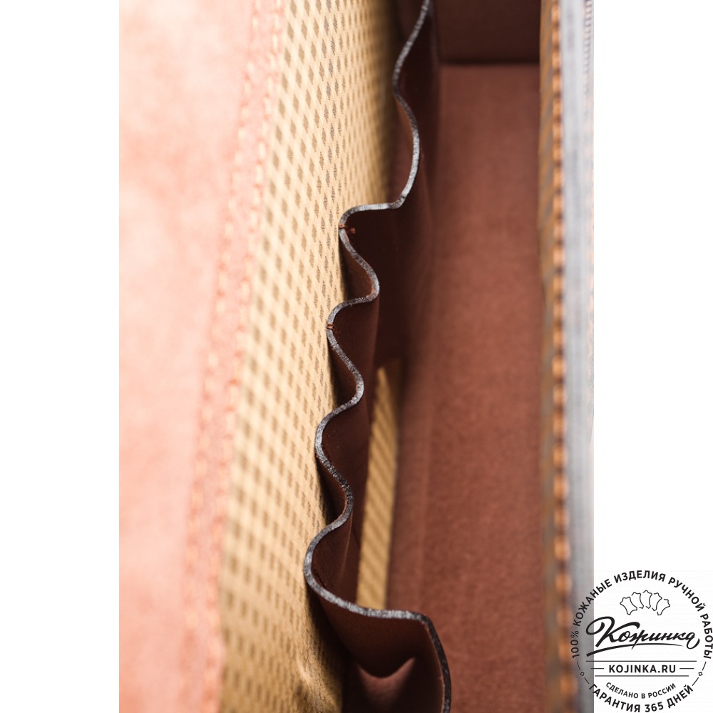 Мужской кожаный портфель "Авантаж" (коричневый)