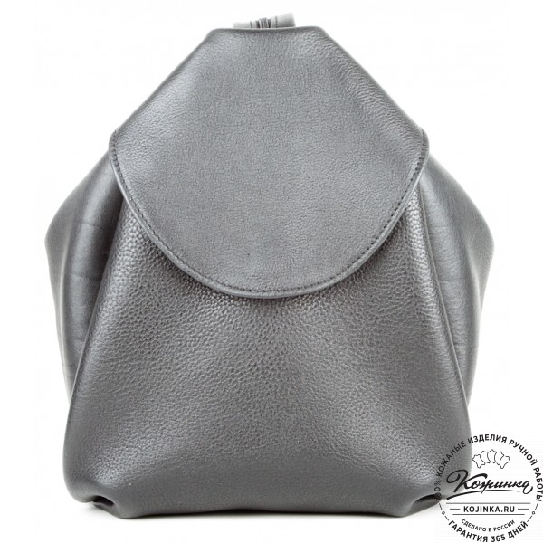 Кожаный рюкзак-сумка "Микки" (черный). фото 1