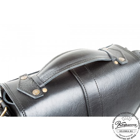 Кожаная  сумка "Виктория" (черная)