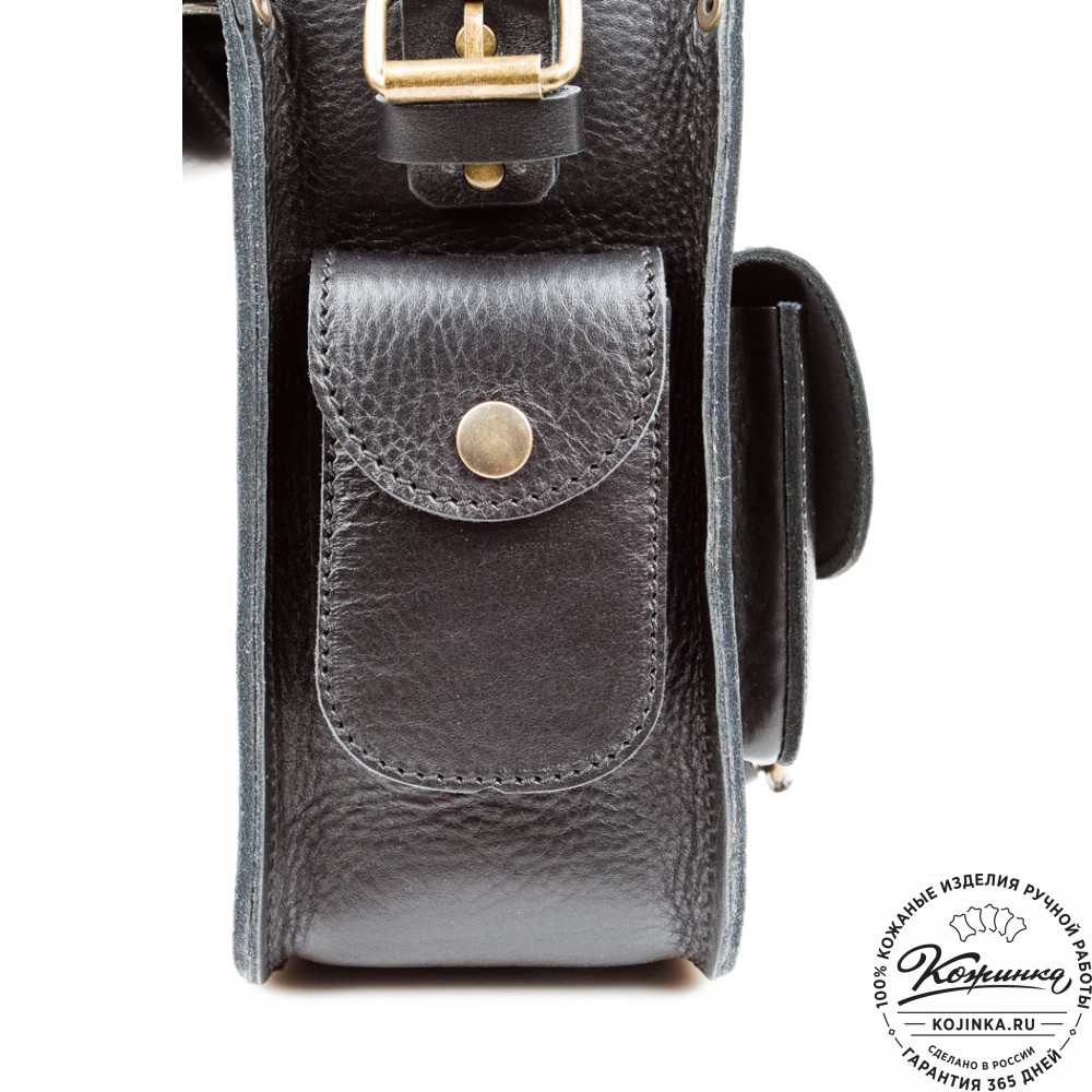 Кожаная  сумка "Виктория" (черная)