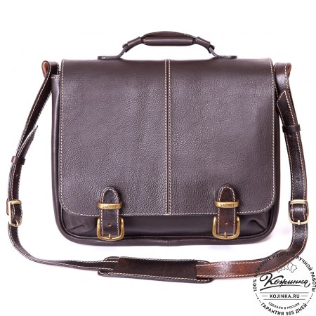 Кожаный портфель "Сорбонна" (темно-коричневый)