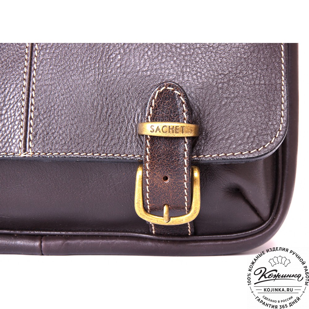Кожаный портфель "Сорбонна" (темно-коричневый)