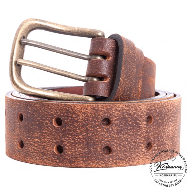 Кожаный мужской ремень "Адам" (эксклюзив). фото 1