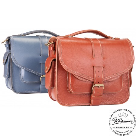 Кожаная  сумка "Виктория" (рыжая)