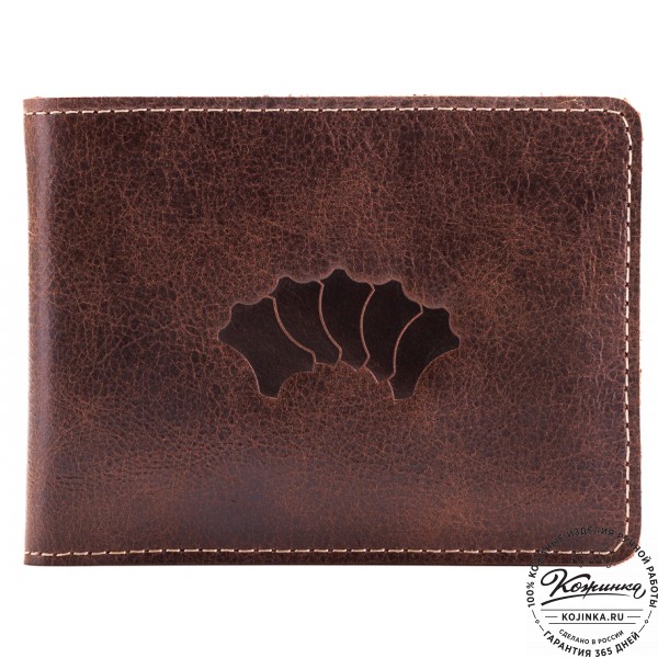 Кожаное портмоне "Рим" (коричневое). фото 1